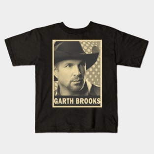 brown cream Garth Brooks Kids T-Shirt